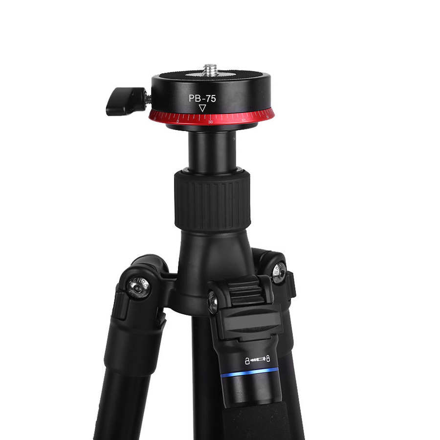 Ball Head PB 75 Aluminum Alloy Panorama Ball Tripod Head With Bubble Level and 3/8 Inch Screw tripod ball head panoramic head