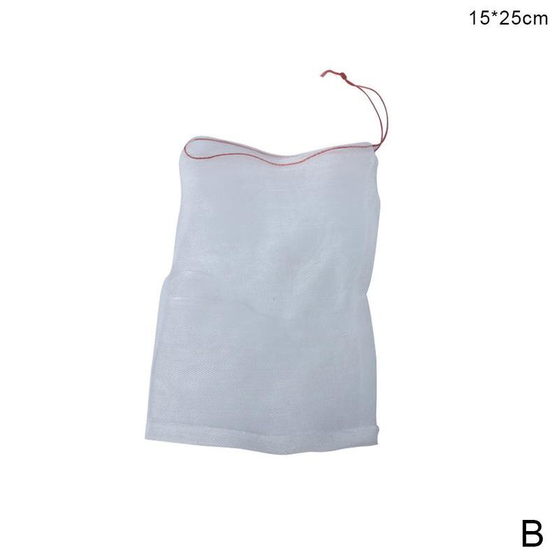 Drawstring Reusable Protection Bag For Seeds Soaking Germination Fruit Mesh Bags Garden Vegetables Nylon: 15x25cm