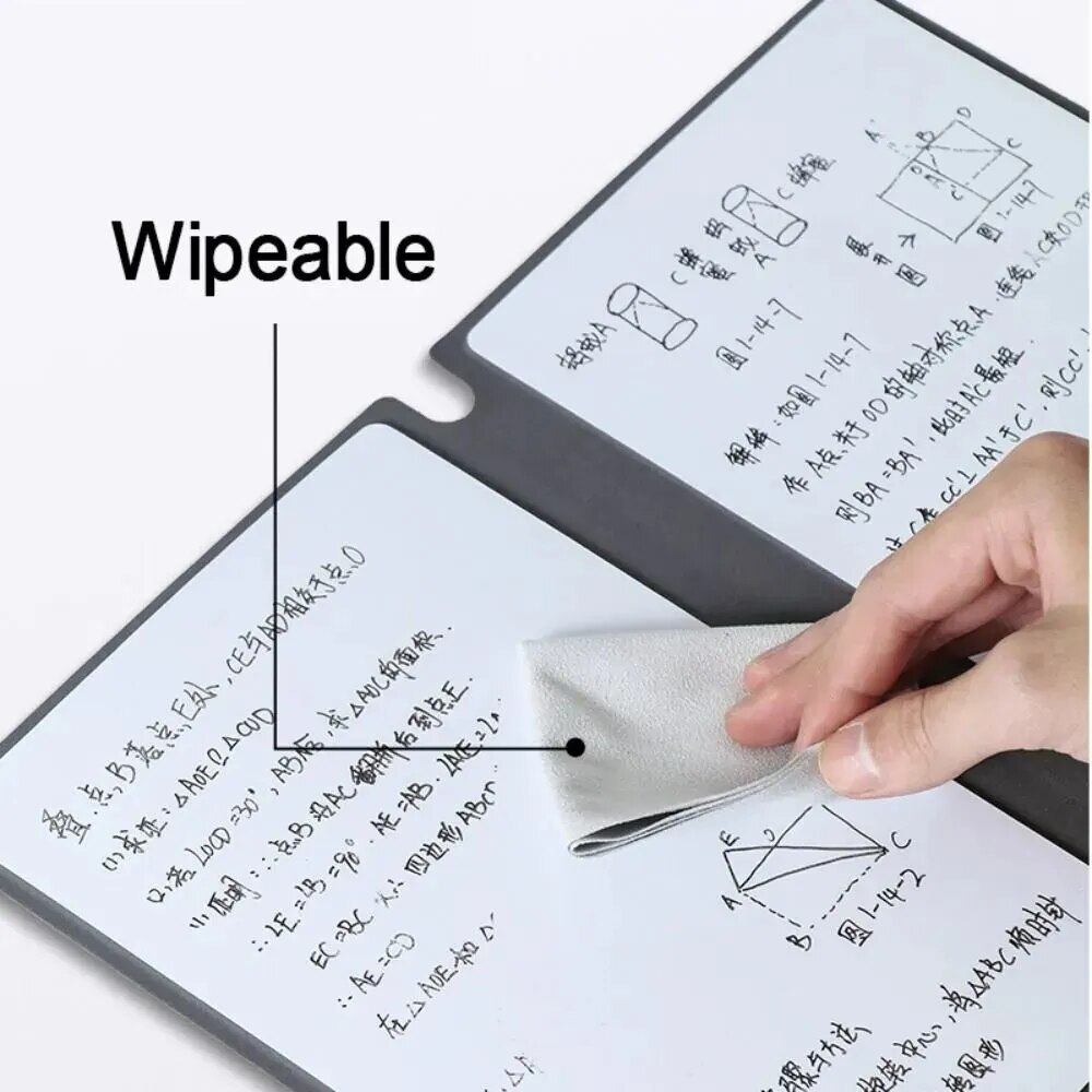 1 Stuks Herbruikbare Whiteboard Notebookset Met Whiteboard Pen Wissen Van Lederen Memo Pad Wekelijkse Planner Draagbaar Stijlvol Kantoor