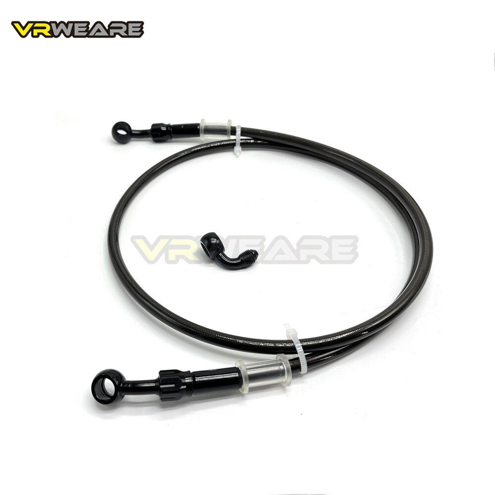 Manguera de freno de motocicleta, línea de freno trenzada de acero inoxidable con banjo giratorio de 360 grados, apta para ATV Pit Dirt Street Racing Bike