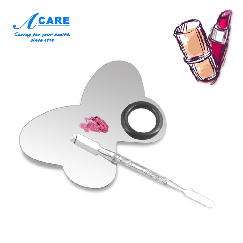Makeup Palette Stainless Steel Cream Foundation Mixing Salon Manicure Finger Ring Color Mixer Cosmetic Tool