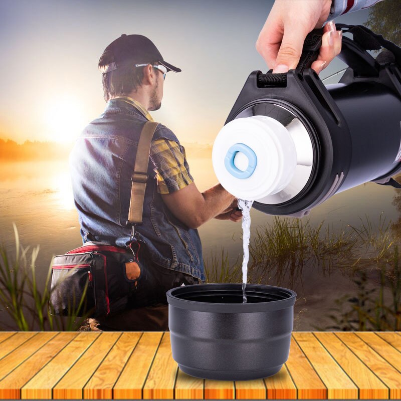 1.2l/1.6l/2l/2.5l/3l stor kapacitet rostfritt stål 304 bärbar termosisolering vakuumflaska vattenflaska för utomhus