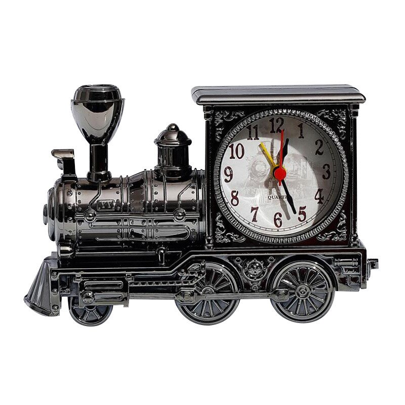 Retro Lokomotive Zug Wecker Stilvolle Persönlichkeit Motor Modell Student Tabelle Decor Uhr Kreative Kinder Student
