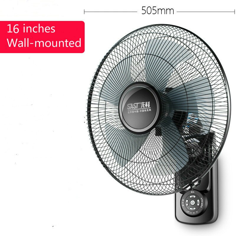 Ventilateur électrique mural industriel mural de 16 pouces avec télécommande, avec tête à bascule, pour restaurant, maison: 16 inch mechanical