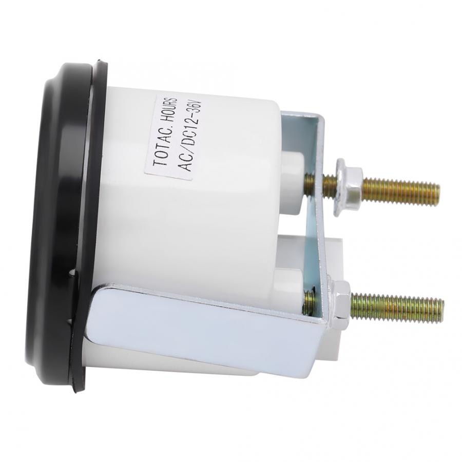 AC/DC 12V-36V Hour Meter 6 Digit Accurate Round Waterproof Hour Meter Counter Timer for Boat Car Truck Engine