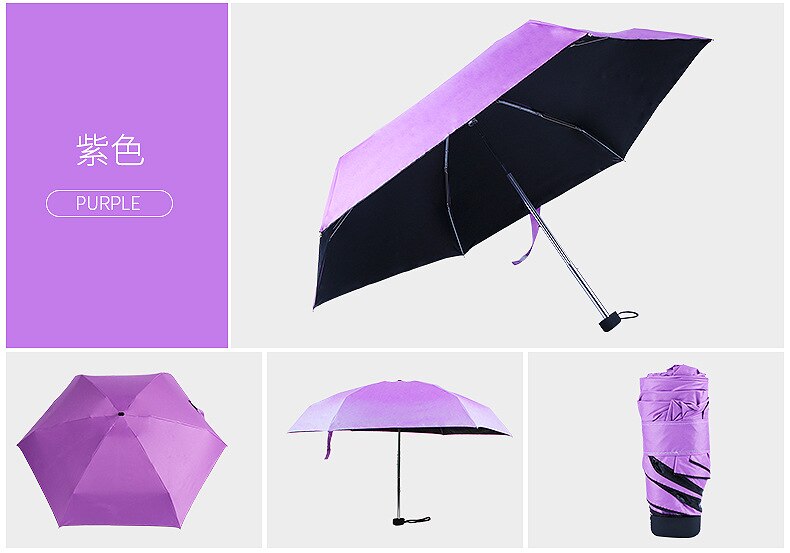 portable men's umbrella mini pocket umbrella UV protection rain folding ladies small automatic umbrella shopping: as picture5