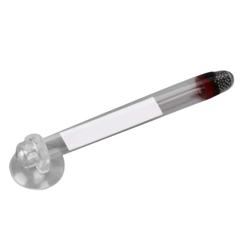 Test Water Temperature Thermometer Tropical Fish Glass Thermometer with Suction Cup for Fish Tank