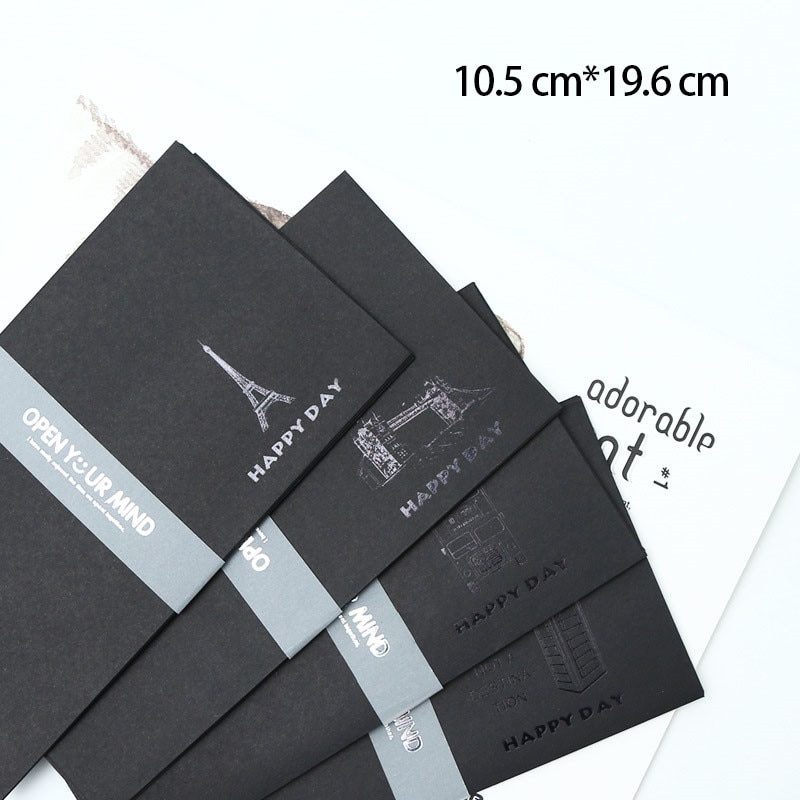 Coloffice 5 stk/sæt koreansk retro bagside bronzing konvolut dekoration postkort opbevaring business & konvolut papirvarer