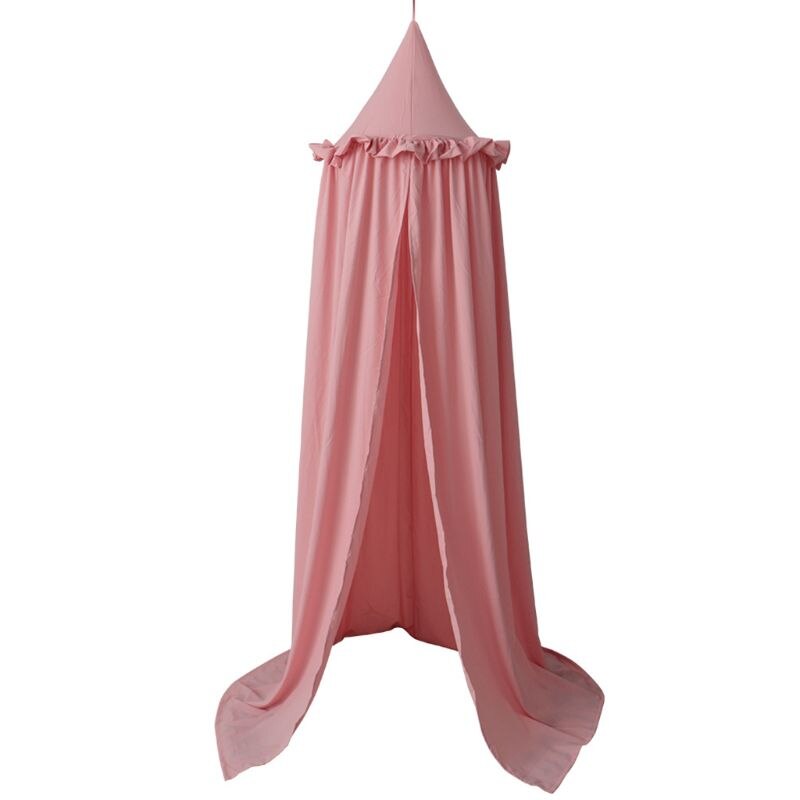 Enfants lit baldaquin rideaux enfants jouent bébé berceau lit suspendu tente ronde suspendue dôme moustique maille chambre décoration: Pink