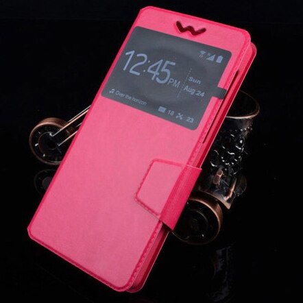 Flip Push Up Phone Case voor Pelephone Gini W5 PU Lederen Silicon Smart Telefoon Gevallen voor Pelephone Gini W5