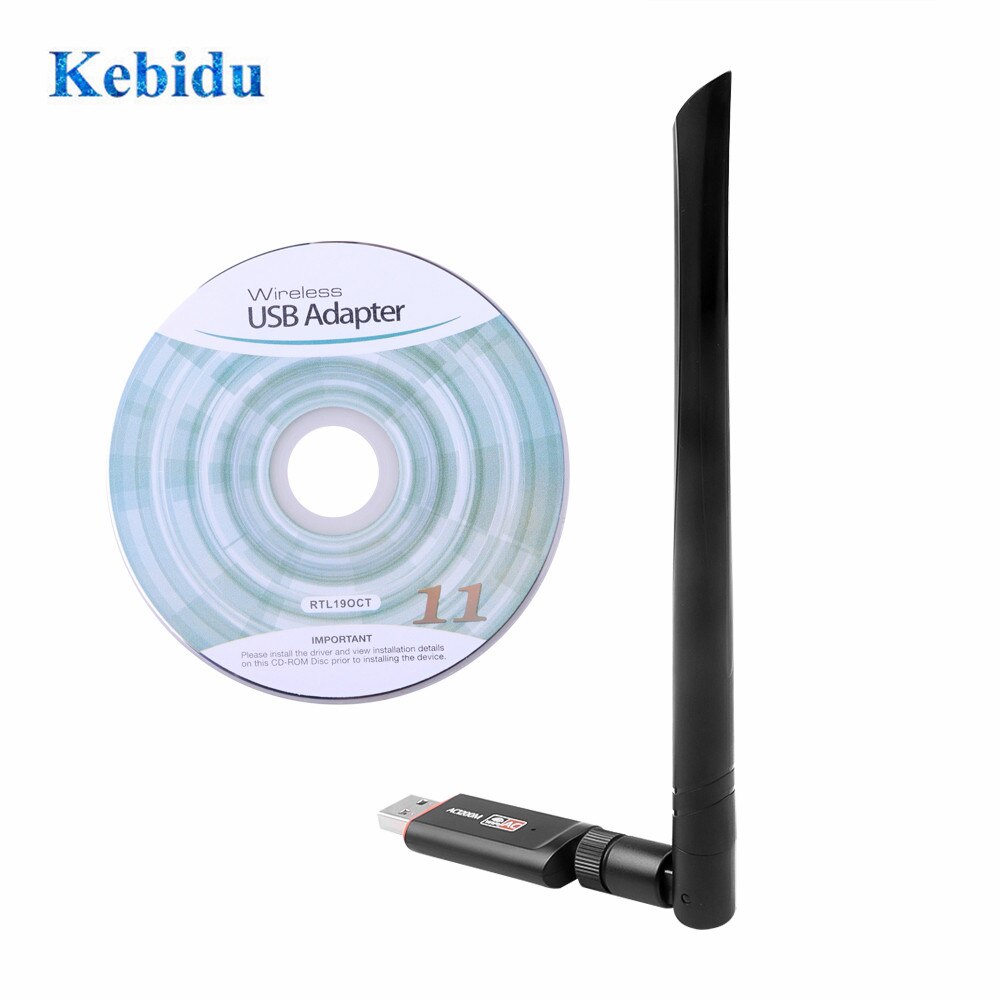 Kebidu Dual Band Usb 3.0 1200Mbps Usb Wifi Lan Dongle Adapter RTL8812AU Draadloze Netwerkkaart Met Antenne Voor Laptop desktop