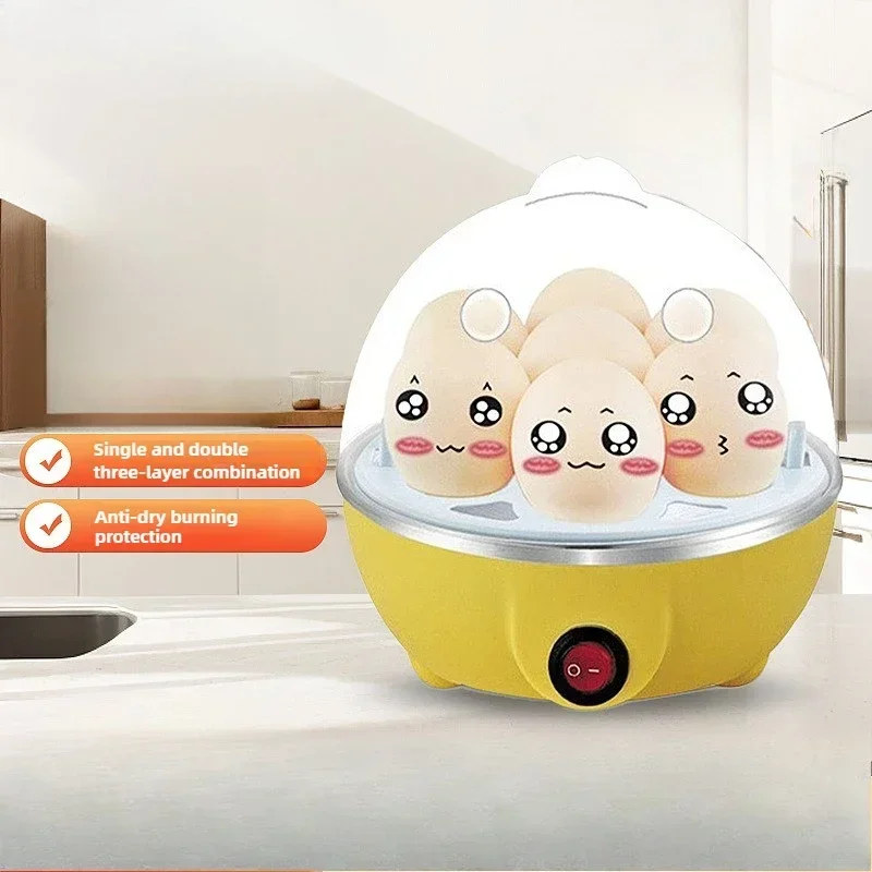 Eggkoker automatisk avstengning hjemme 7 egg multifunksjonell dampet eggkrem kokt eggdampmaskin frokost