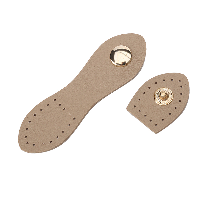 9cm Leather Bag Buckle Handmade Buttons Wallet Hasp Clasp Buckle Card Pack Buckle for DIY Handbag Accessories: S / Chocolate