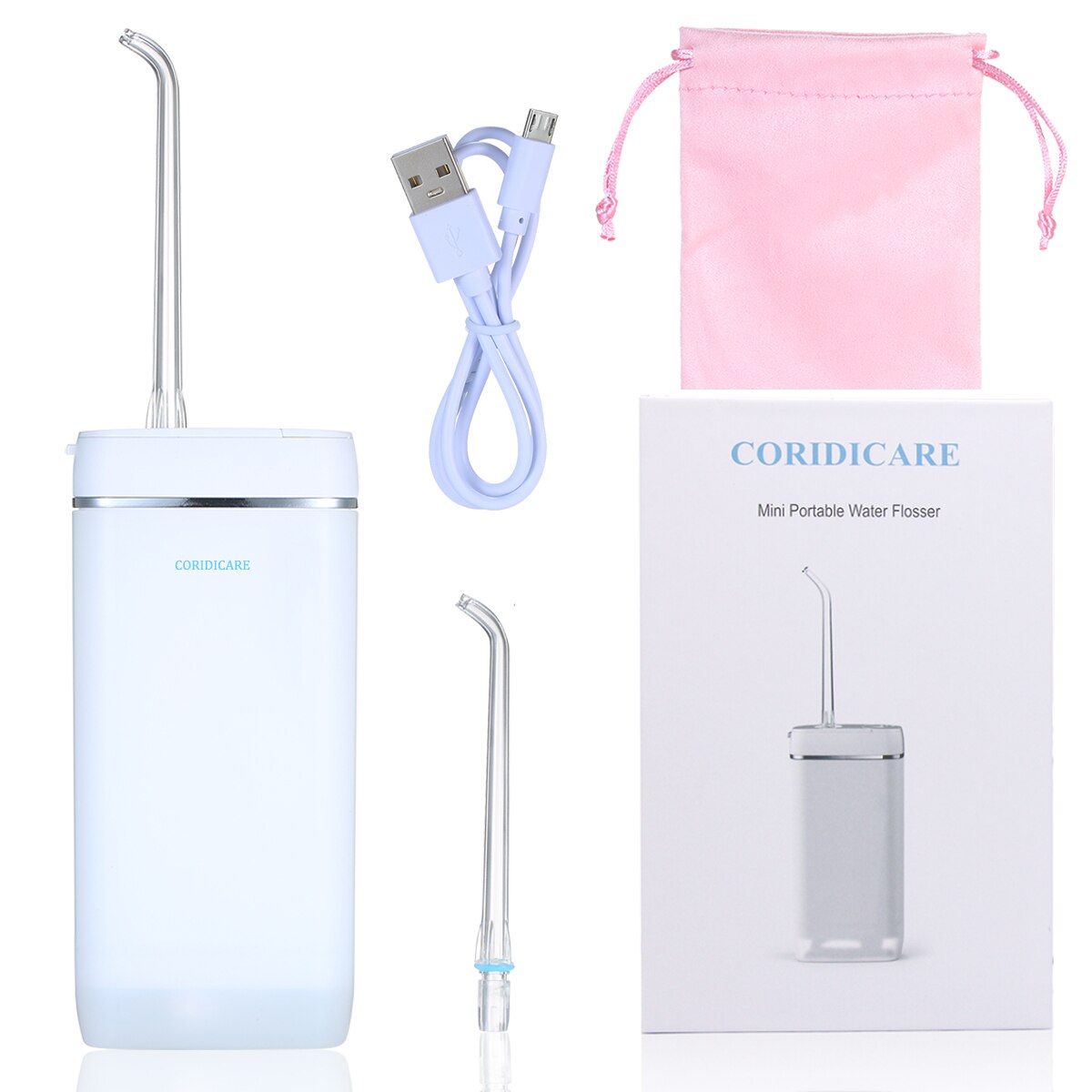 CORIDICARE M6 Mini Portable Oral Irrigator Dental Irrigator Teeth Water Tooth Cleaner Flosser Bucal Waterpulse 130ML