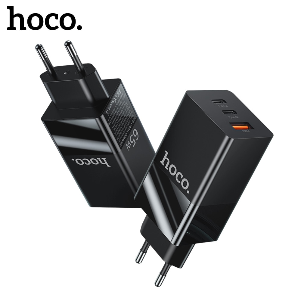 Hoco 65w carregador gan carregador rápido carga rápida 4.0 3.0 tipo c pd usb carregador rápido para iphone 12 pro max xiaomi 10 11 para macbook