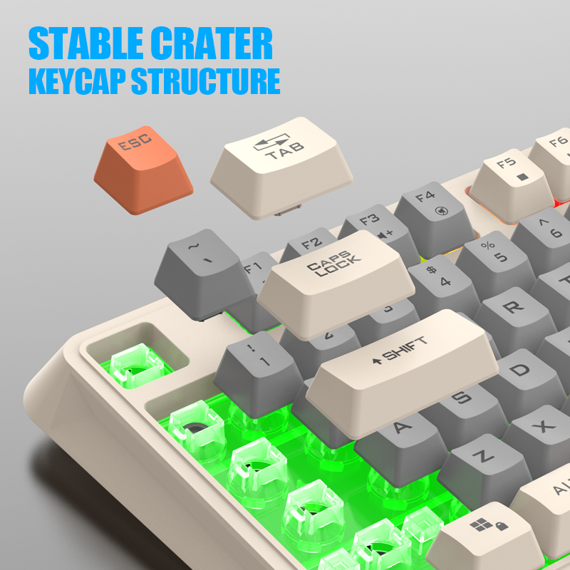XUNFOX K82 Gamingowa Klawiatura Gamingowa Świecąca Przewodowa USB Komputer Stacjonarny/Notebook Dostępna 19-klawiszowa bezdotykowa pokrętło do regulacji głośności