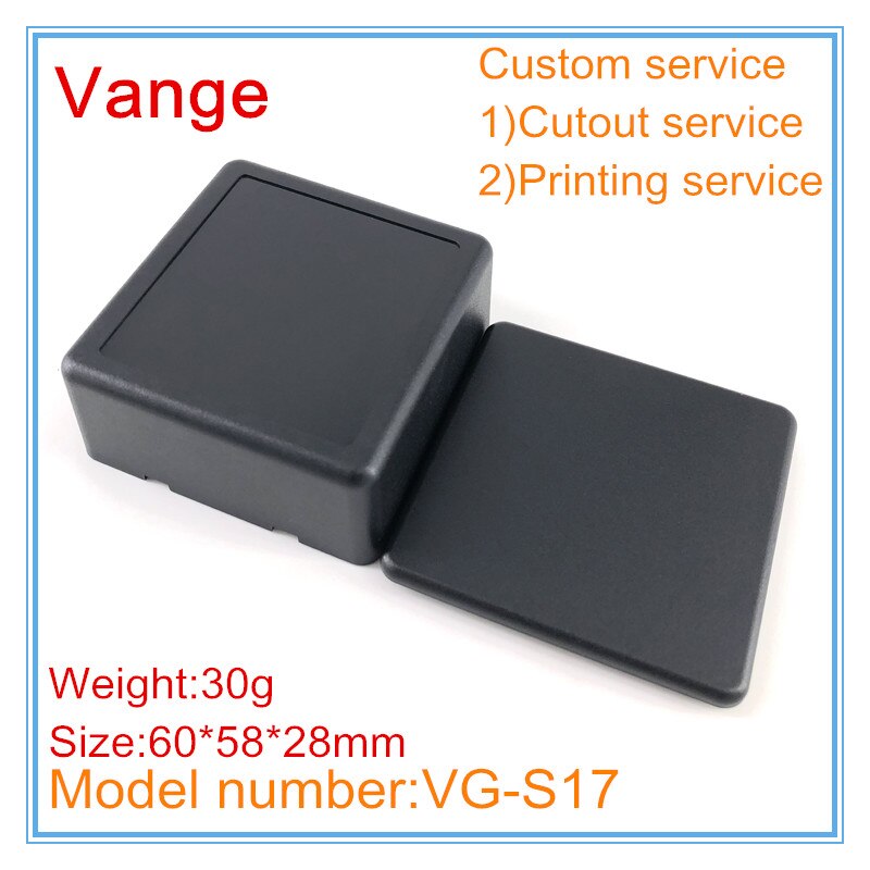 10pcs/lot black button project box 60*58*28mm ABS electronic instrument case for PCB