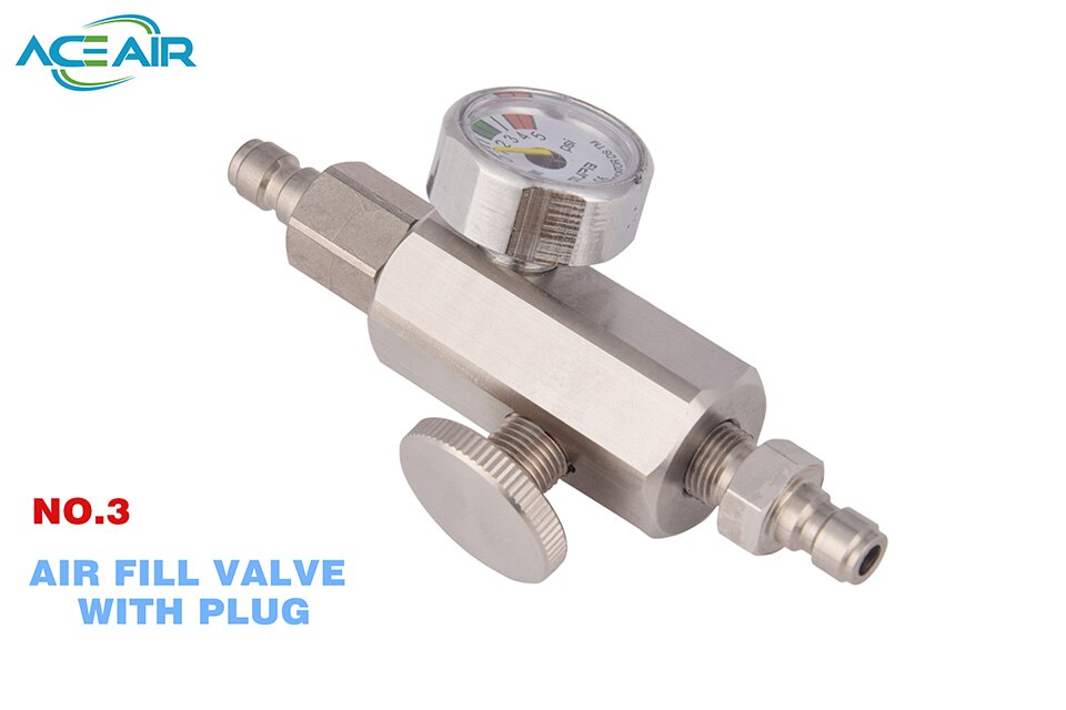 Stazione di riempimento HP 300sbarra/4500psi riempimento acciaio inossidabile: fill valve spina