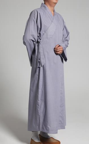 UNISEX verano y primavera gris de algodón monjes budistas robe shaolin kung fu uniformes zen lay abbot monja meditación vestido