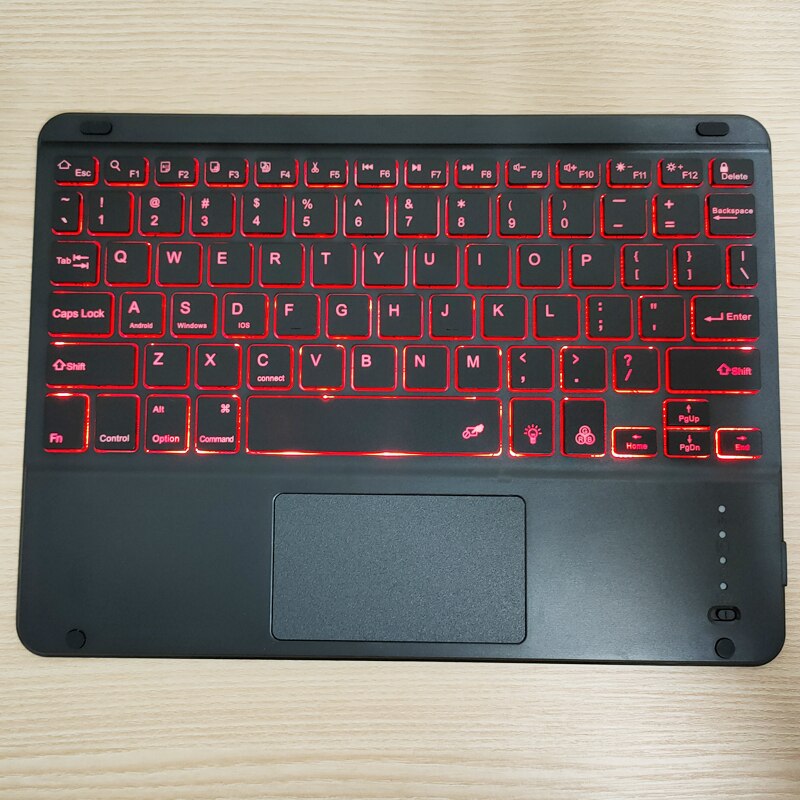 Bluetooth Wireless Keyboard Led Backlight Touchpad Russische Arabisch Thai Hebreeuws Spaans Frans Italiaans Koreaanse Duitse Toetsenbord