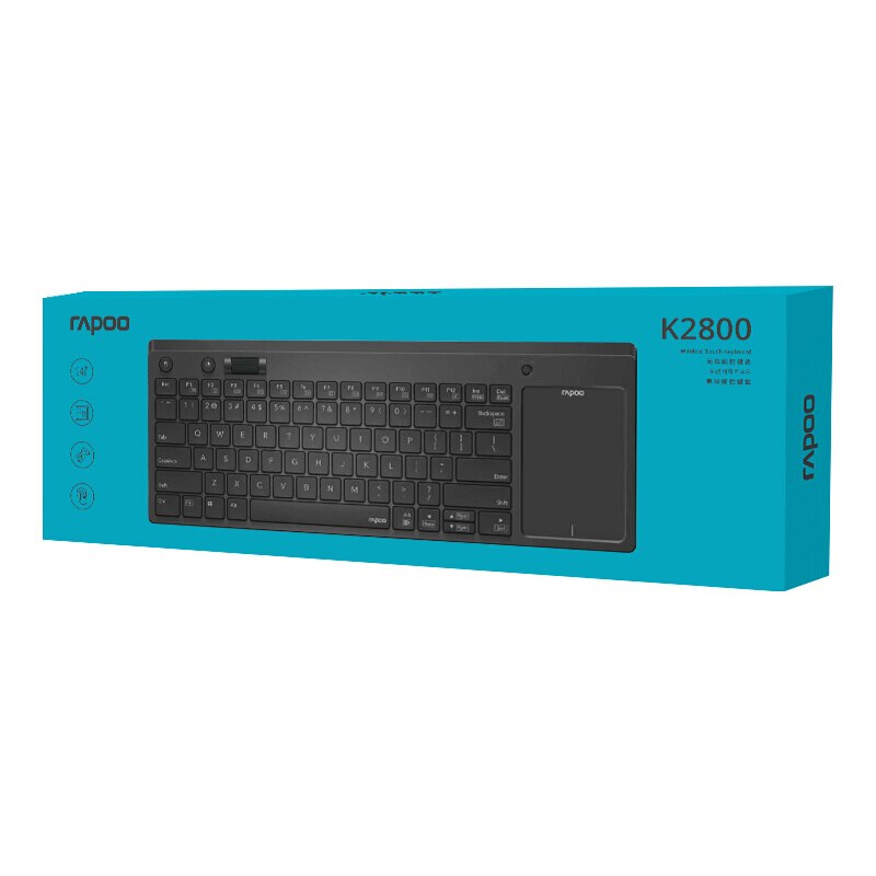 Originele Rapoo K2800 Wireless Touch Keyboard Usb 2.4G Draadloze Multimedia Toetsenbord Onafhankelijke Muis Knop Met Touchpad: Default Title