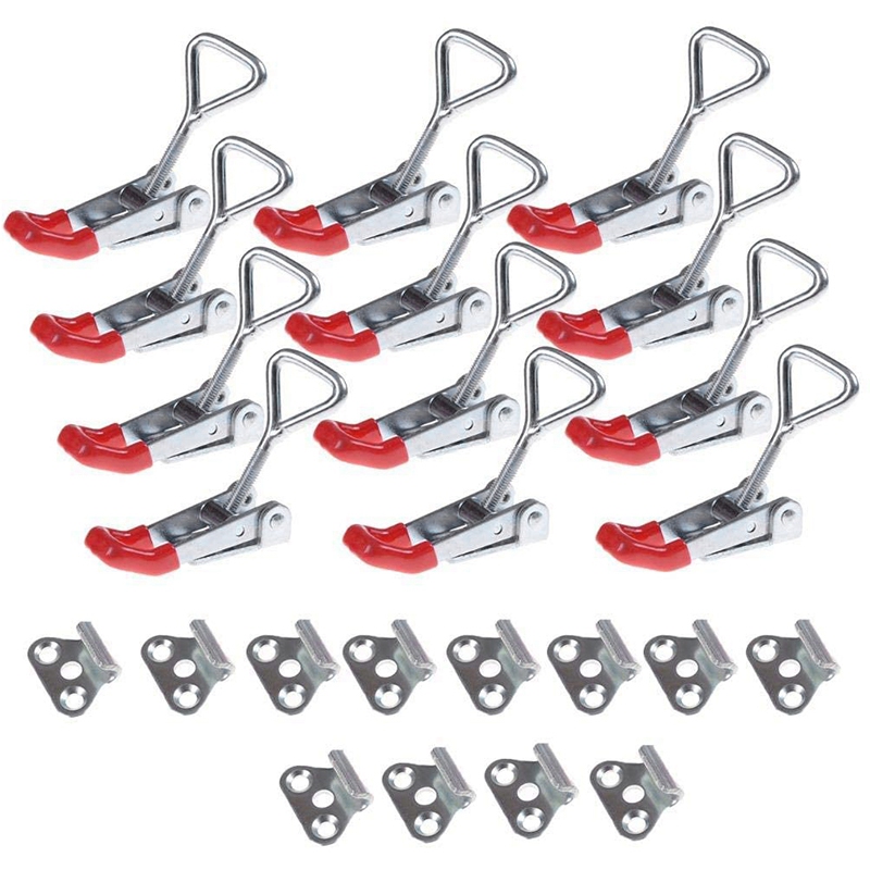 12 Pcs Verstelbare Toggle Clamp,Heavy Duty 4001 Stijl Klink Hasp Klem Voor Deur, Box Case Kofferbak, quick Release Pull Klink