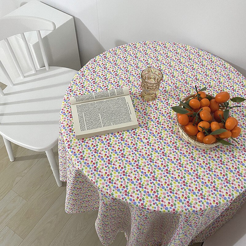 Tischdecke Koreanische Kleine Blumen- Licht und Atmungsaktive Sommer Heimat Dekoration Tuch Eis Frische Farbe Mädchen Schlafzimmer Dekoration