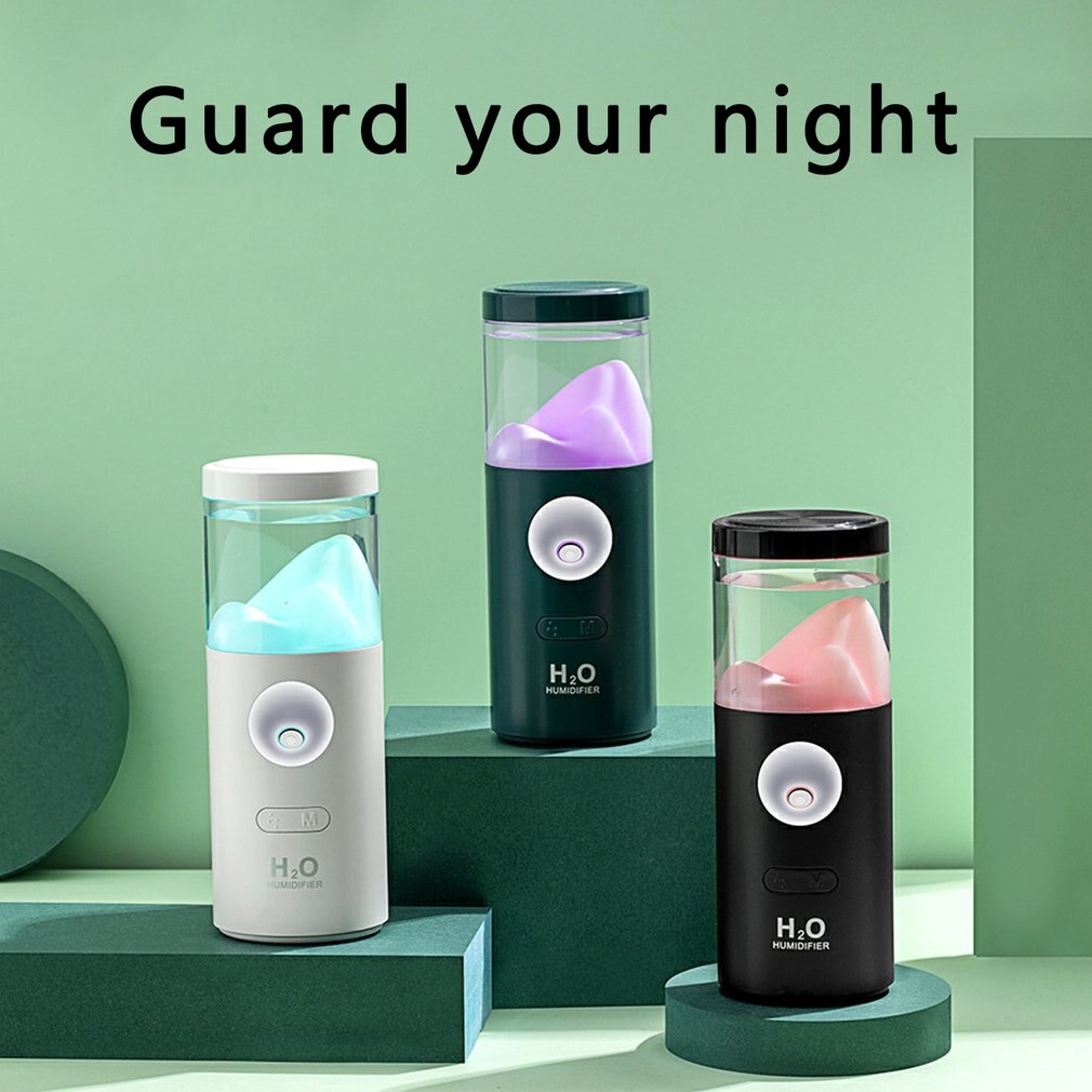 USB Charging Rotary Humidifier 130 Degree Shaking Head Atomizer Large Capacity Ultrasonic Purifier
