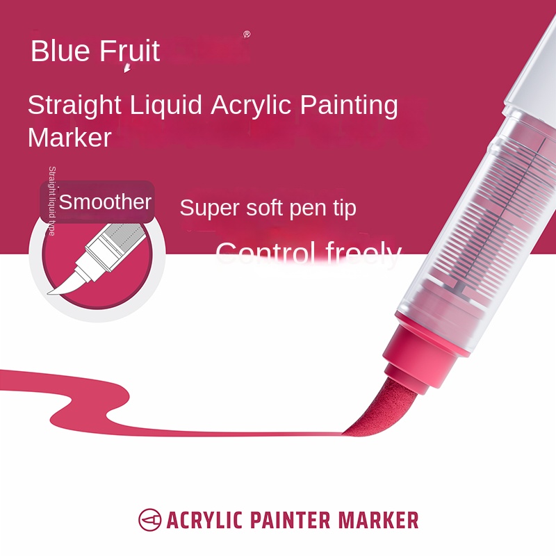 Languo – stylo marqueur acrylique, peinture à tête souple, peut être empilable, contrôle intelligent de la couleur, stylos de couleur à l'encre, ensemble de pinceaux pour étudiants de 9 couleurs