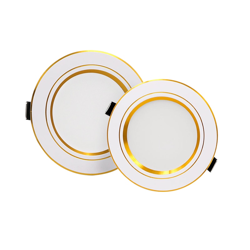 Karwen Led Downlight Ac 220V 230V 240V Plafondlamp 5W 9W 12W 15W 18W Gold Body Led Spotlight Voor Woonkamer