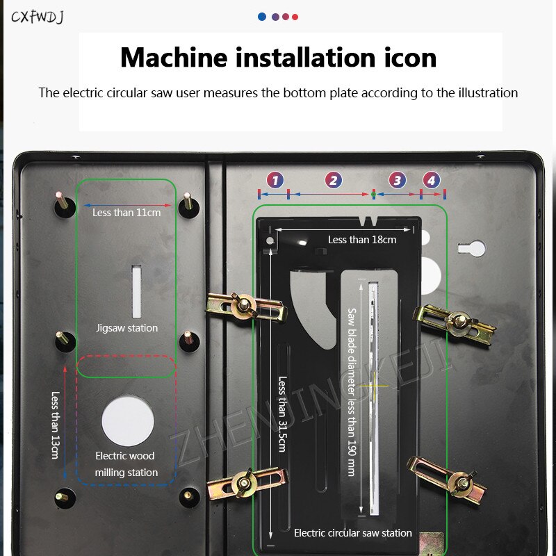 Woodworking Workbench Multi-function Portable Home Small Decoration Tools Frame Push Table Electric Circular Saw flip Saw Table