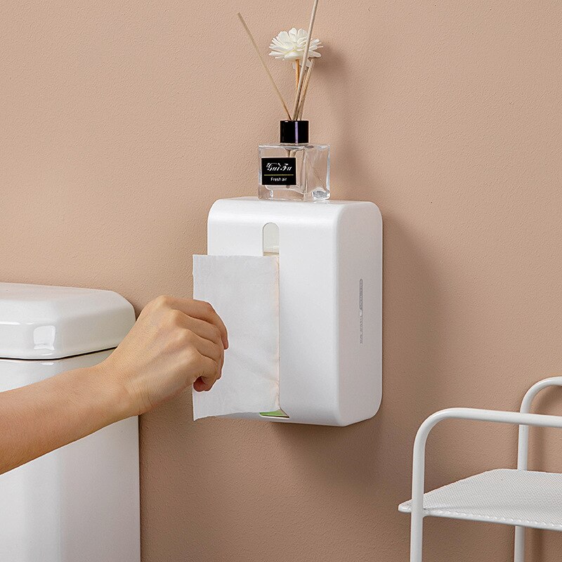 Toiletrolhouder Wall Mount Papier Houder Voor Wc Plank Doos Keuken Opbergdoos Organizer Badkamer Accessoires Cocina