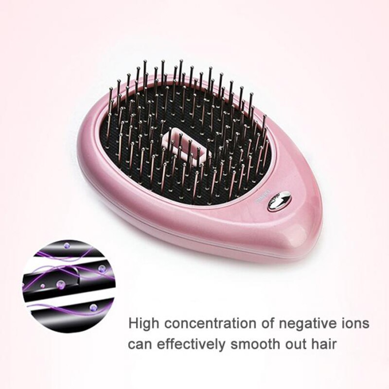 Uk magic bærbar elektrisk ionisk hårbørste mini ion vibration hårbørste kam m