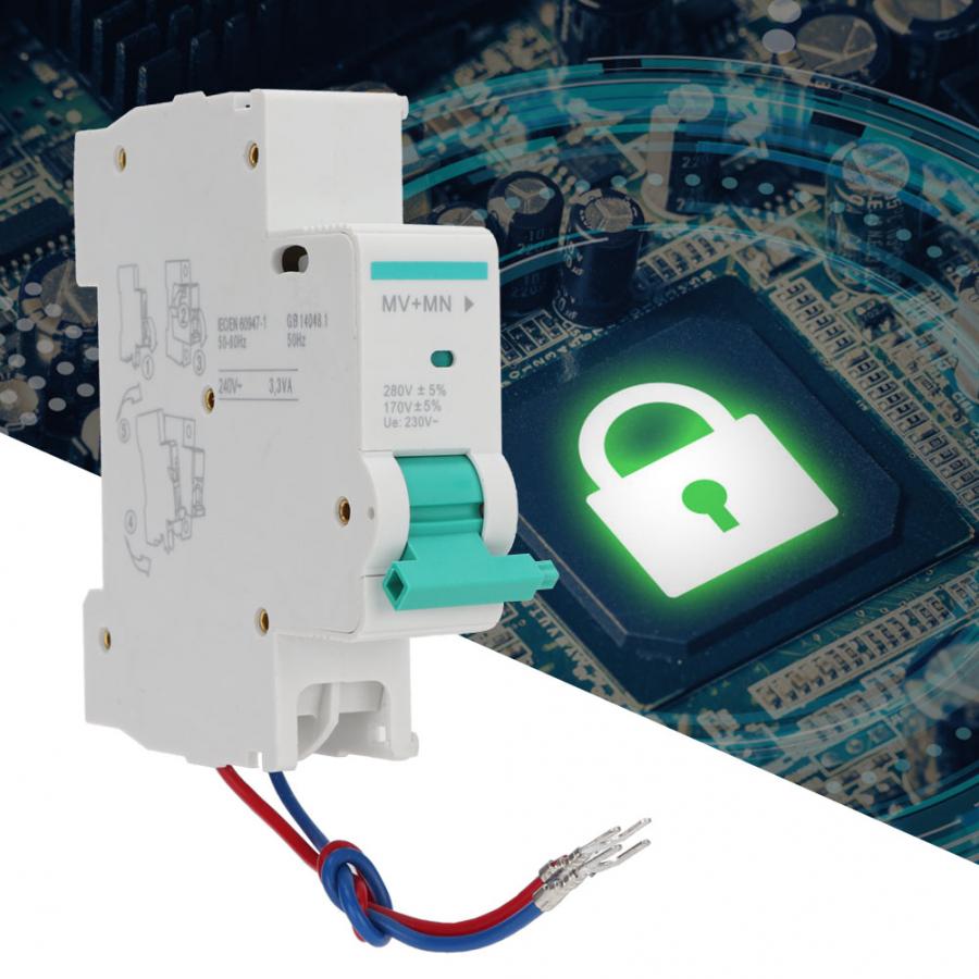 Tgb 1n miniatuurschakelaar accessoire mv+mn overspanningsbeveiliging onderspanningsbeveiliging