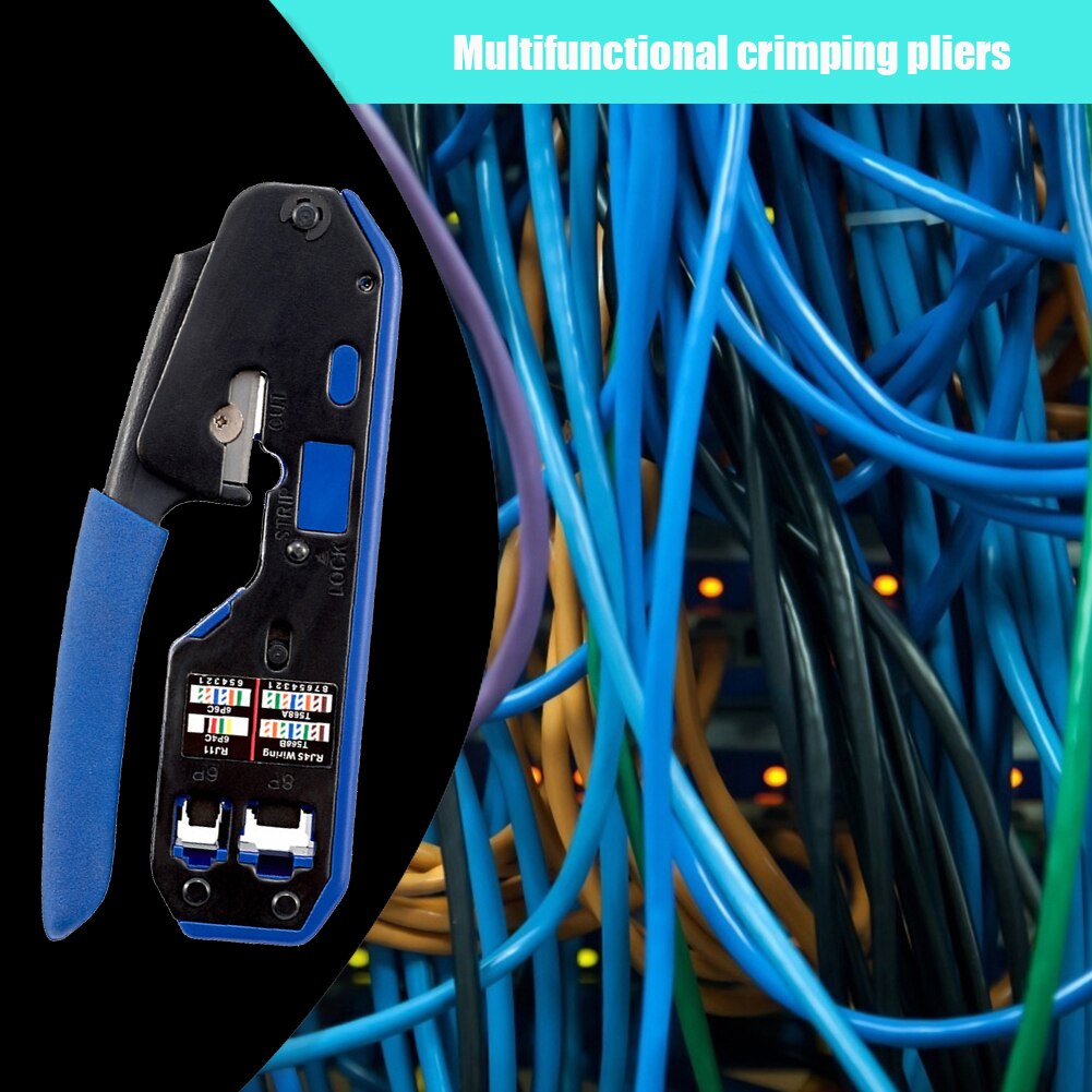 Multifunctionele Krimptang Elektrische Kabel Strip Clip Crystal Head Klemmen Netwerk Draad Squeeze Snijgereedschap