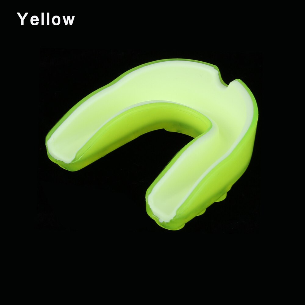 Soft EVA Silicone Teeth Adult Mouth Guard Protector Mouthguard for Boxing Football Hockey Karate Muay Thai Sport Teeth Protector: Yellow