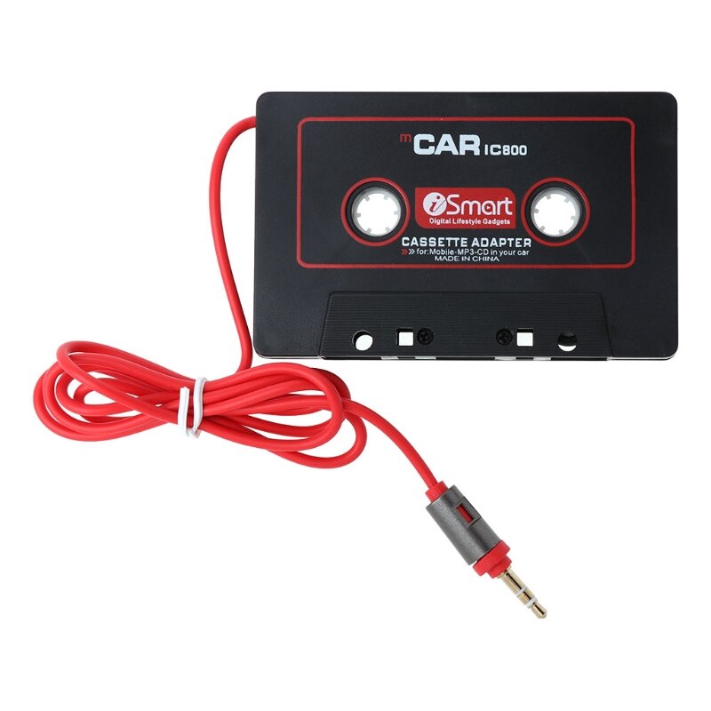 Convertisseur d'adaptateur de Cassette AUX de voiture 3.5mm pour lecteur de voiture MP3 taupe
