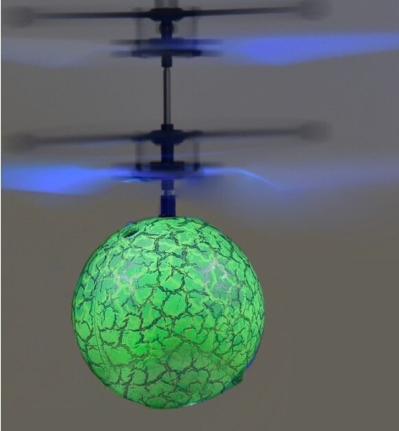 Luminoso di Light-up Giocattoli Glowing LED Magica Sfera di Volo di Rilevamento di Cristallo Sfera di Volo Elicottero Induzione Aircraft Giocattoli nave di Goccia: Set E no switch