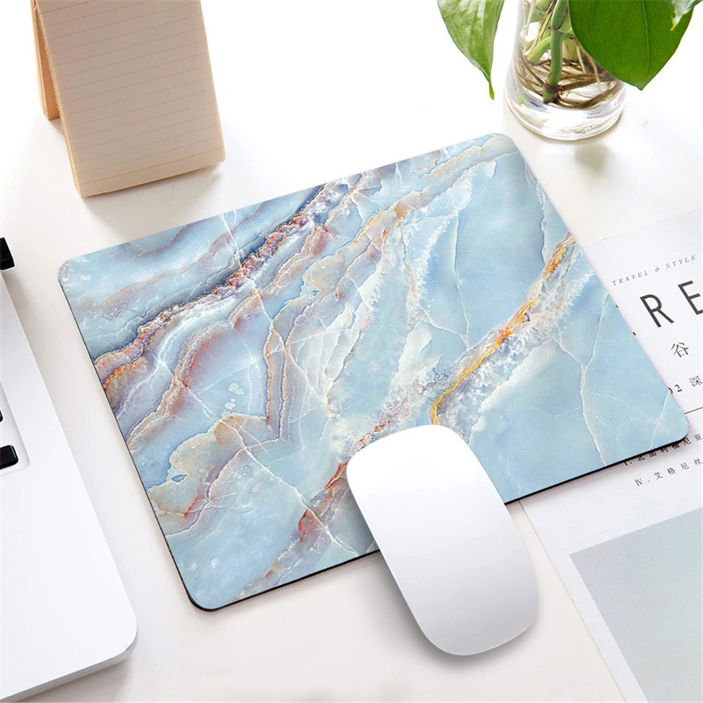 Nordic Style Marble Mousepad for Gaming Laptop Computer Desk Mat Mouse Pad Wrist Rests Table Mat Office Desk Accessories 22X18CM: P