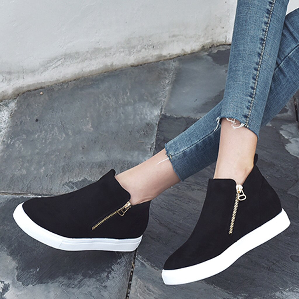 Femmes chaussures plates chaussures à semelles compensées respirant confortable marche bottines chaussures décontractées baskets classique hiver travail chaussures