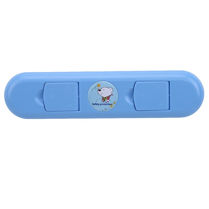 Säkerhetslås baby barn box lådor skåp skåp garderob dörr björn kylskåp säkerhet abs resin lås: Blå