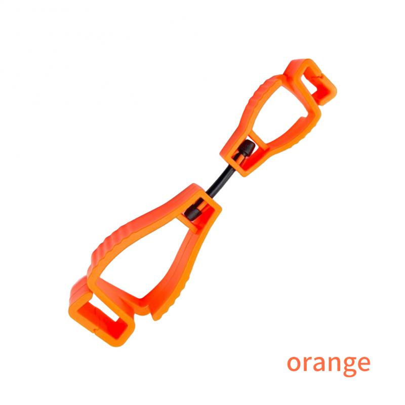 Plastic Handschoen Clips Arbeidsbescherming Handschoen Klem Grijper Vanger Met Hangende Gespen Anti Verlies Clips Outdoor Multifunctioneel Gereedschap: orange