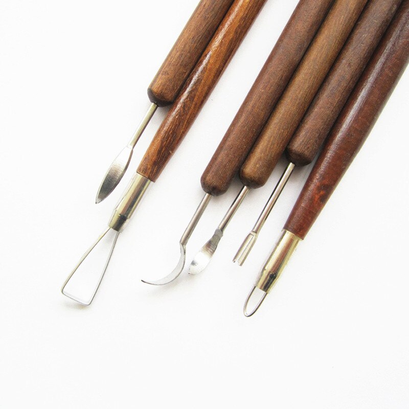 6 Pcs/Set Carving Tools Pottery Ceramics Tools Polymer Clay Modeling Tools Wax Carving Sculpt Tool