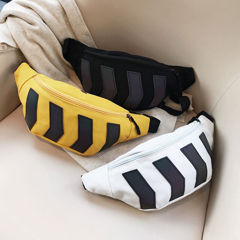 Torba na klatkę piersiowa dla mężczyzn płócienna torba biodrowa męska odblaskowa dupa Crossbody Pakiet saszetka na pasek zwykły torebki podróżne biodro torba na ramię