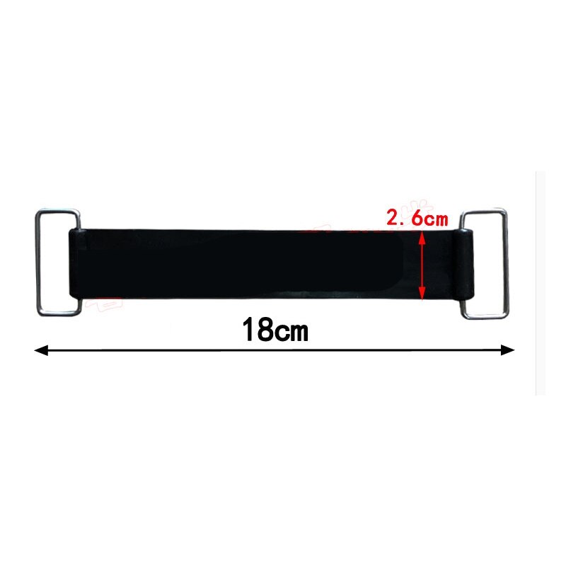 Motorcycle Battery Rubber Strap Black Yellow For GY6 50cc 125cc 150cc Chinese Scooter Moped Buggy Parts: Black 18x2.6cm