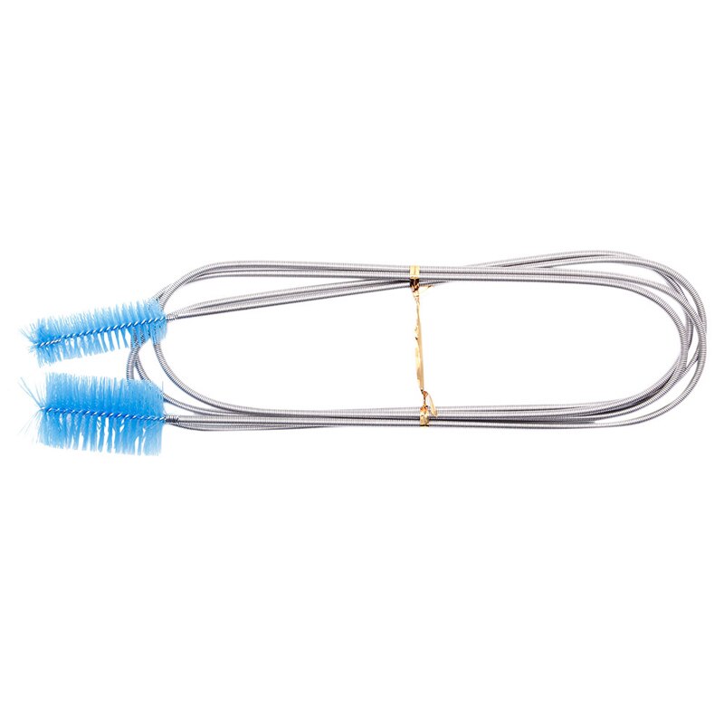 Buisreinigingsborstel een/dubbele uiteinde aquariumfilterpomp pijpslang flexibel: Blauw / Ik