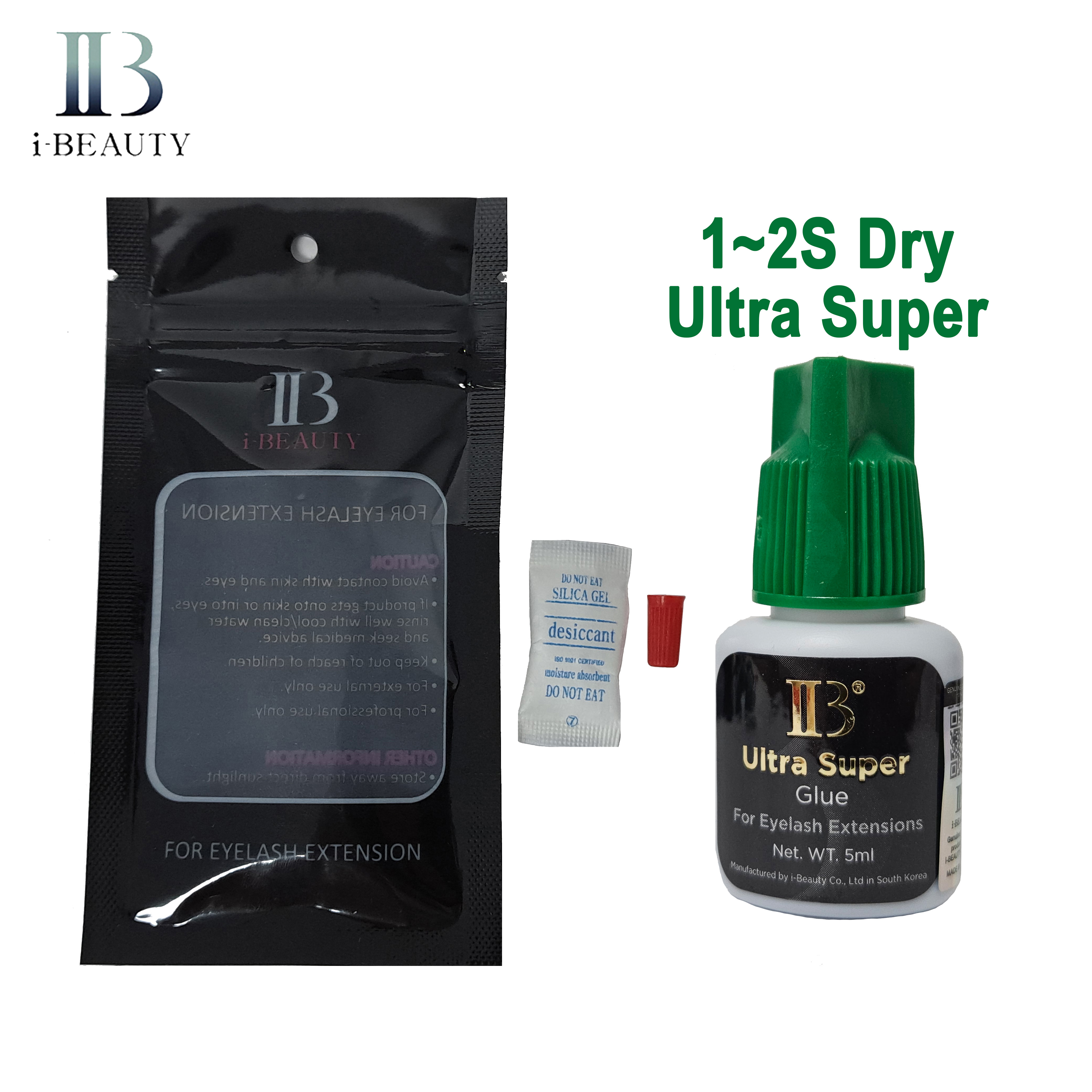 Colle pour extensions de cils, , i-beauty IB Ultra super colle Master/EXPERT, colle individuelle pour extensions de cils à séchage rapide: Black