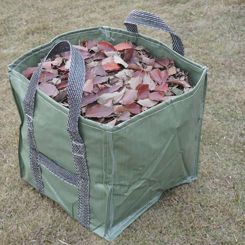 Square 252L Reusable Garden Leaf Bag Folding Gardening Container with Handles Gardening Containers for Lawn and Yard Waste