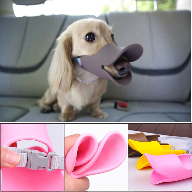 Mascarilla de silicona para perros pequeños, bozal para evitar ladridos, máscara para ladrar morder, Stop, máscaras de mascotas para la boca de pato para perros pequeños, Chihuahua E