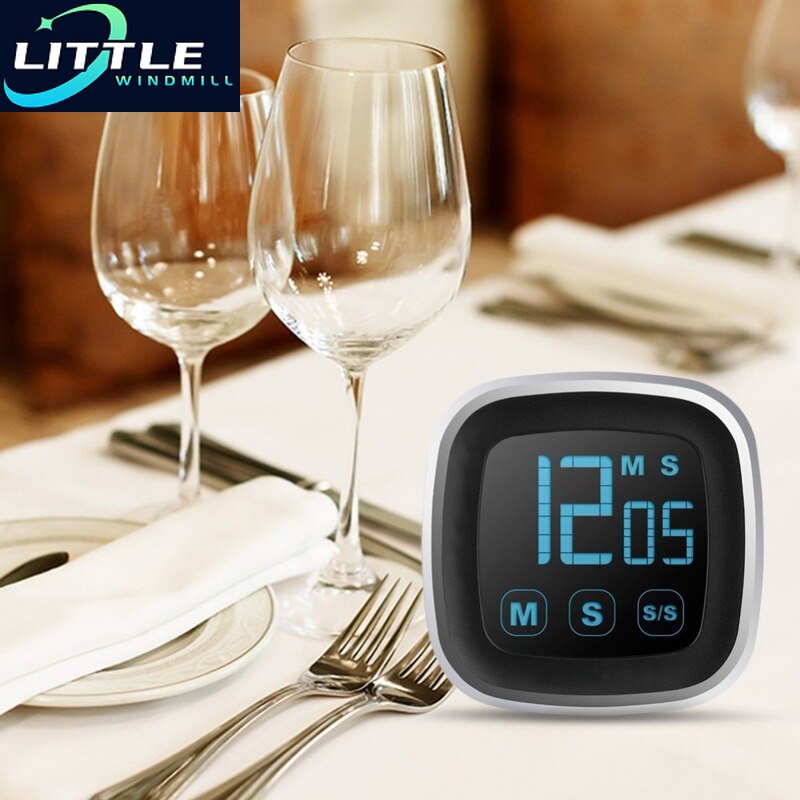Touch Screen Kitchen Digital Pomodoro Timer Temporizador Stopwatch Alarm Clock Magnetic Kookwekker Kitchen Gadgets Cucina